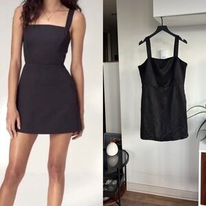 Aritzia Babaton Rosemond Black Formal Business Casual Elegant Mini Dress Sz 10